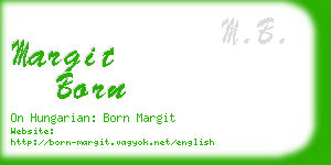 margit born business card